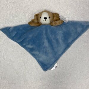 NWT Carter's Puppy Dog Lovey Security Blanket Blue with Brown Pup